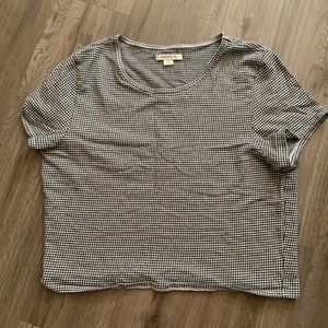 American Eagle plaid cropped t-shirt